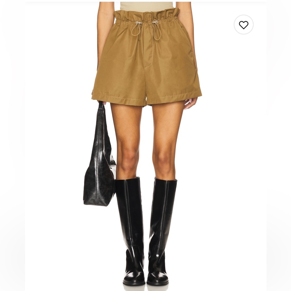 Agolde High Waist Tan Shorts